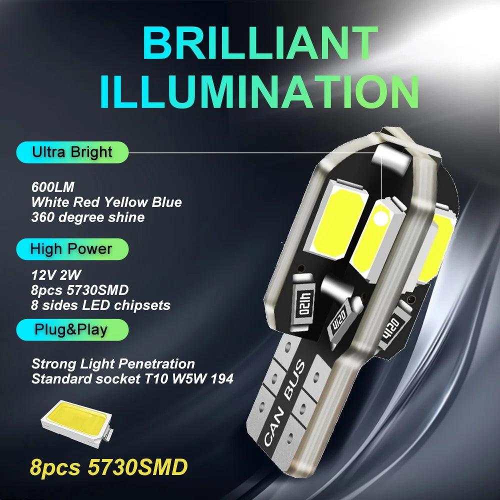 10pcs T10 W5W - Auto Led Interior for Renault & Dacia - One Beast Garage