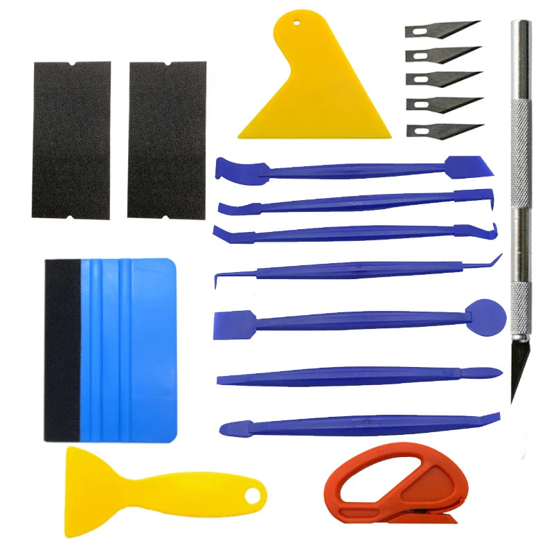 Car Vinyl Wrap & Window Tint Tool Kit – 10Pcs/19Pcs Squeegee Set - One Beast Garage