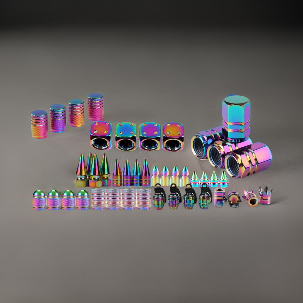 Colorful Valve Stems Caps Tire Cap Aluminum Wheels - One Beast Garage