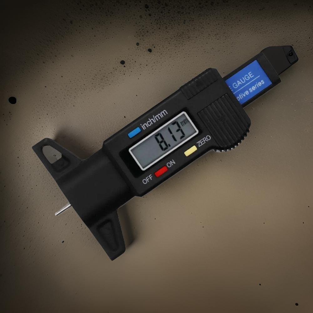 Digital tire profile measuring tool, LCD, mm - inch, ABS, Portable - One Beast Garage