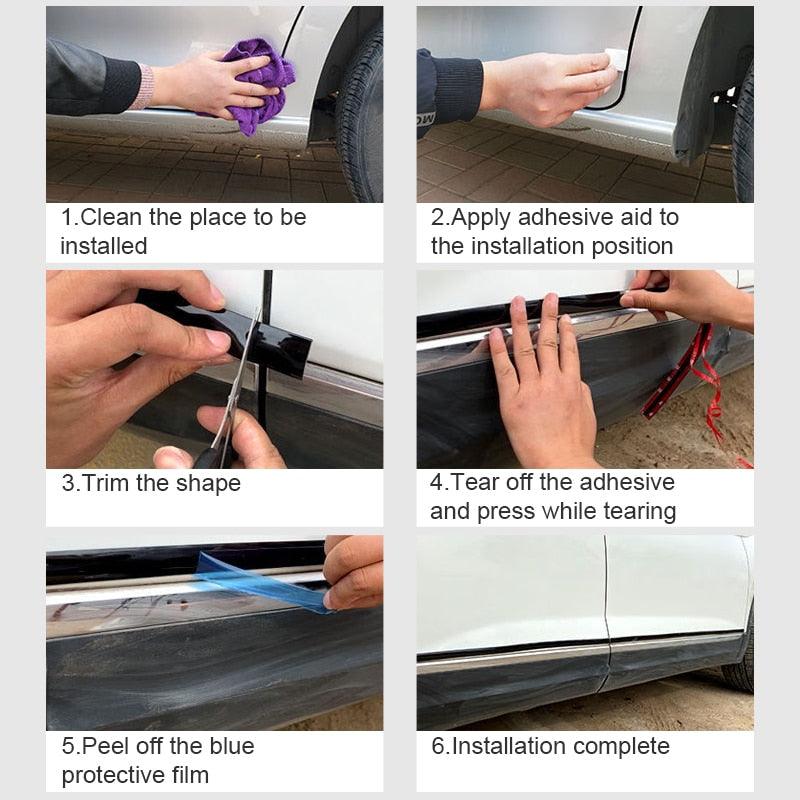 Roll of premium black chrome tape with self-adhesive - One Beast Garage