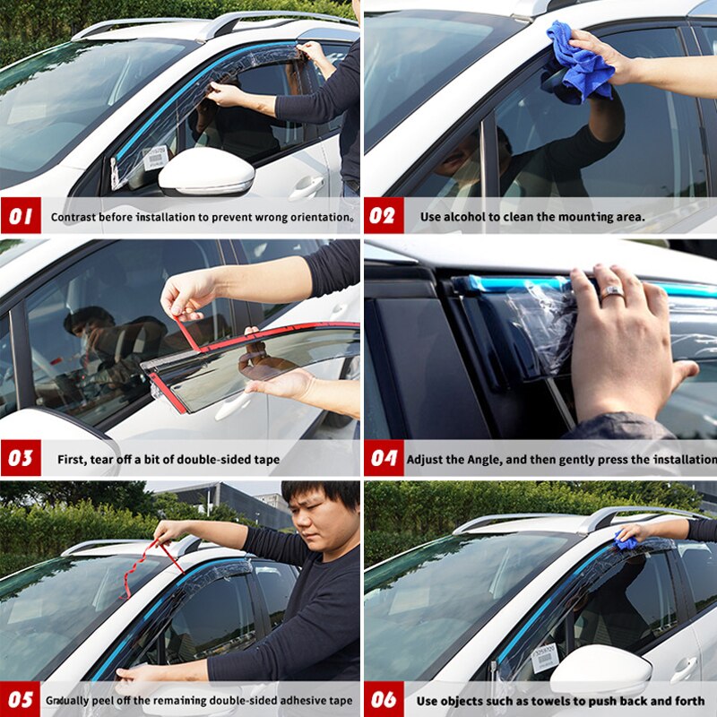 Protezioni antipioggia e antivento per VW TIGUAN MK 1 (2009-2016) 