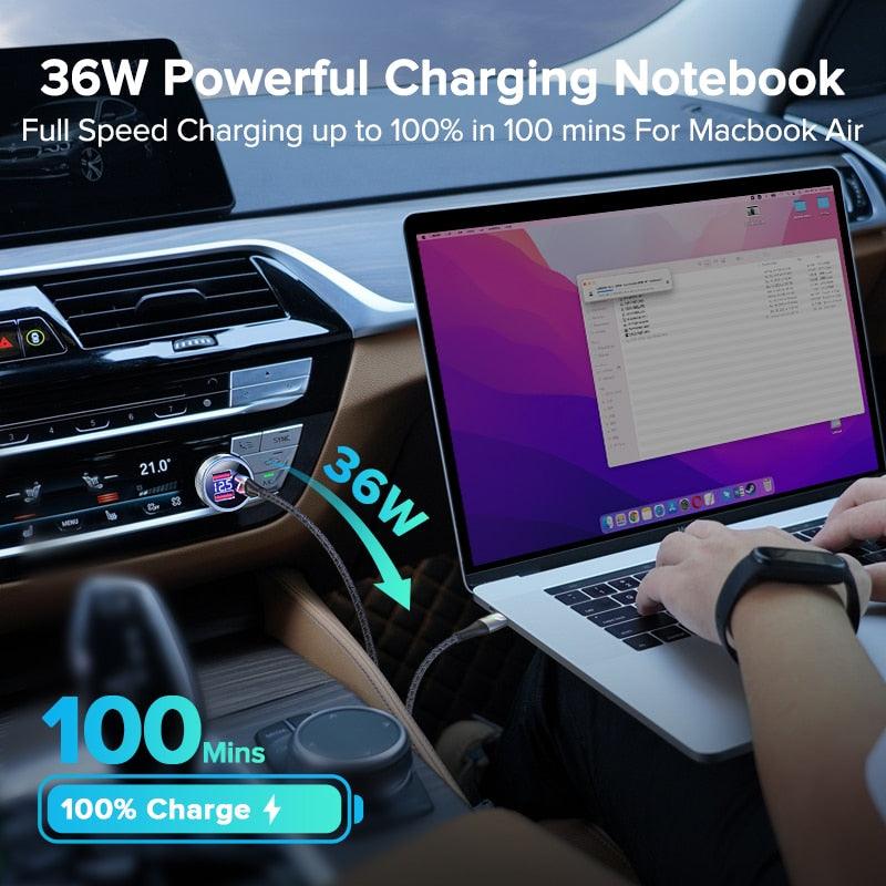 Car Charger USB Type C - Dual Port - Fast Charging Premium - One Beast Garage