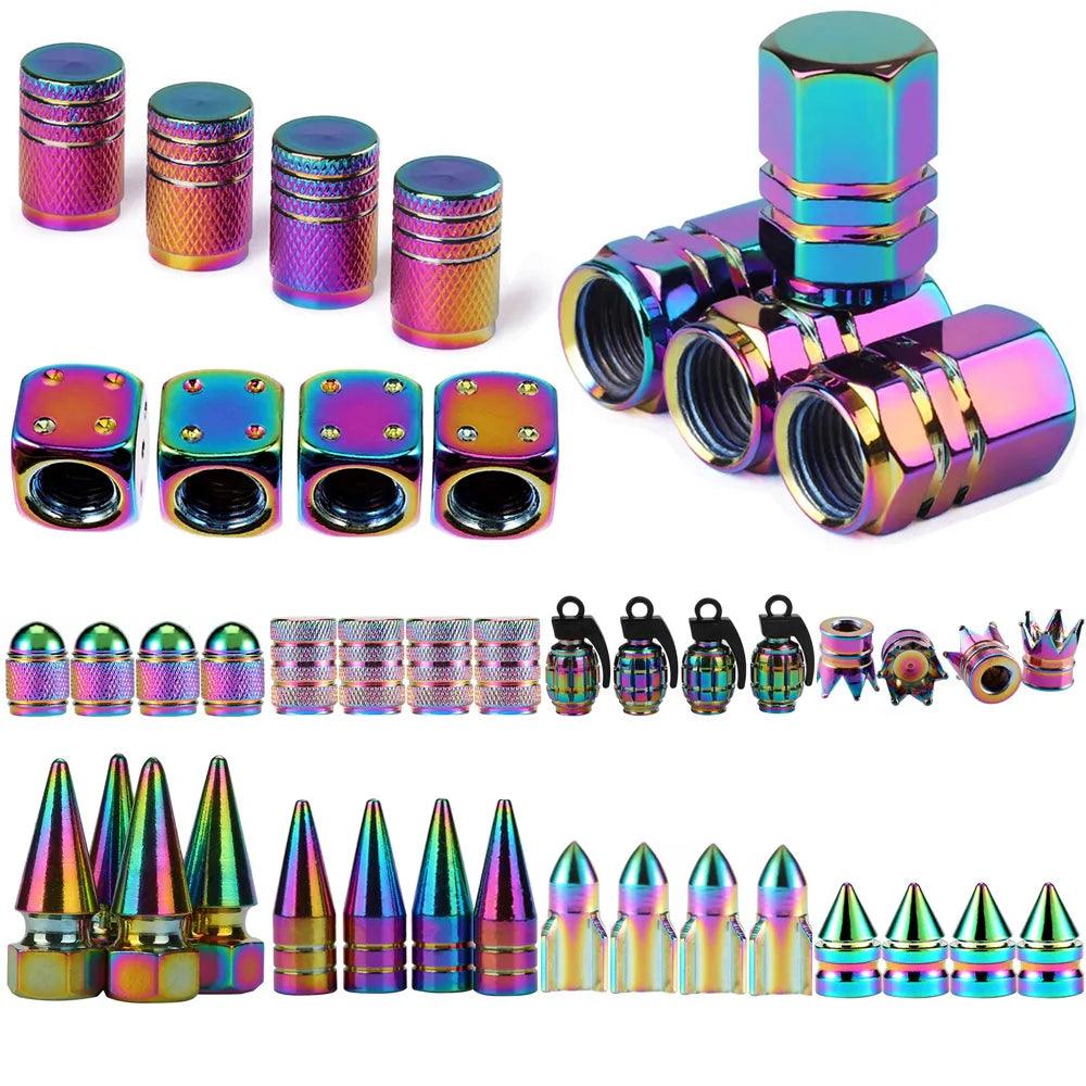 Colorful Valve Stems Caps Tire Cap Aluminum Wheels - One Beast Garage