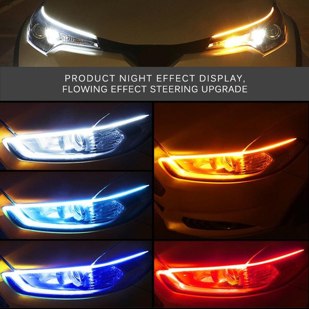 LED DRL Car Daytime Running Light Flexible Waterproof Strip - One Beast Garage