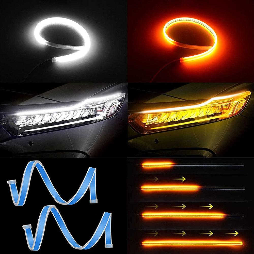LED DRL Car Daytime Running Light Flexible Waterproof Strip - One Beast Garage