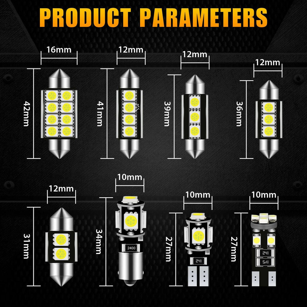 LED T10 - SET Clear White - One Beast Garage