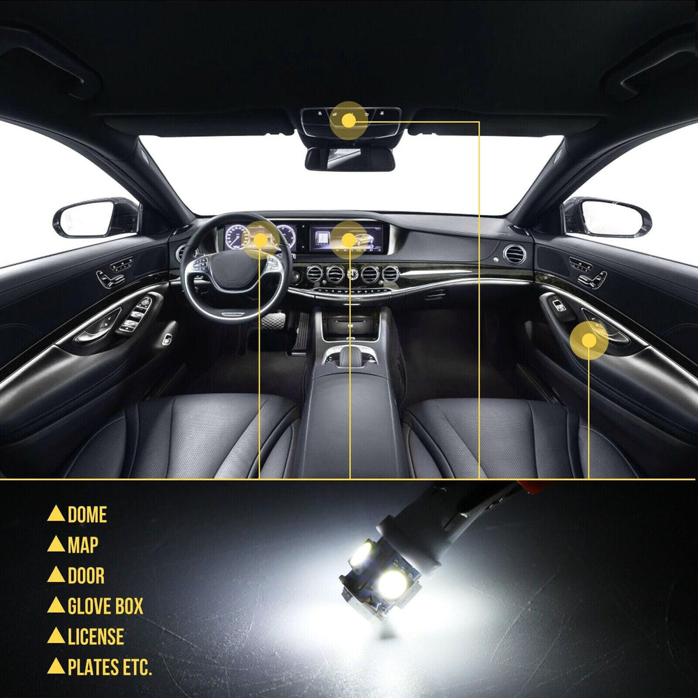 LED T10 - SET Clear White - One Beast Garage