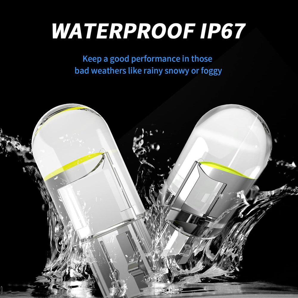 LED T10 W5W Canbus Glass COB 6000k - One Beast Garage