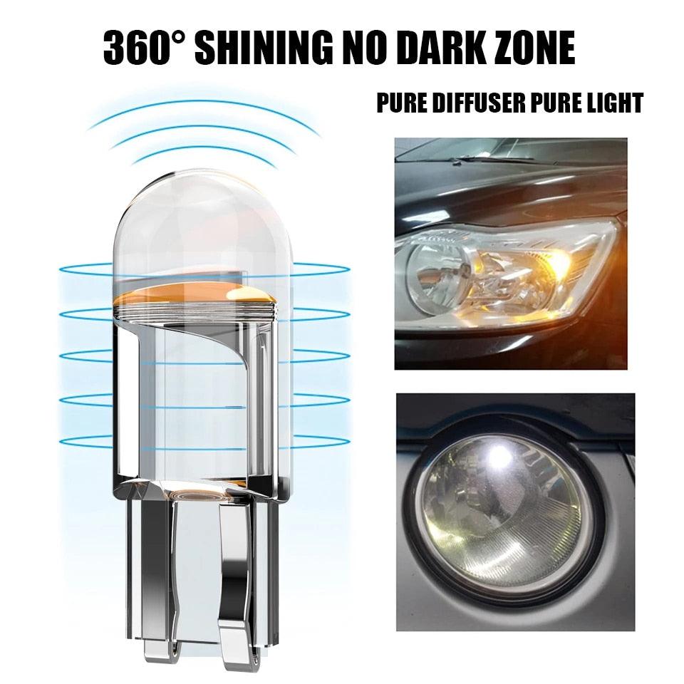 LED T10 W5W Canbus Glass COB 6000k - One Beast Garage