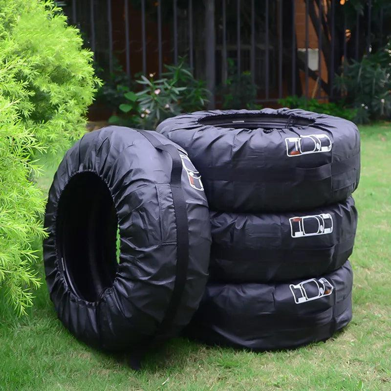 Set of 4 covers for storing car wheels - One Beast Garage