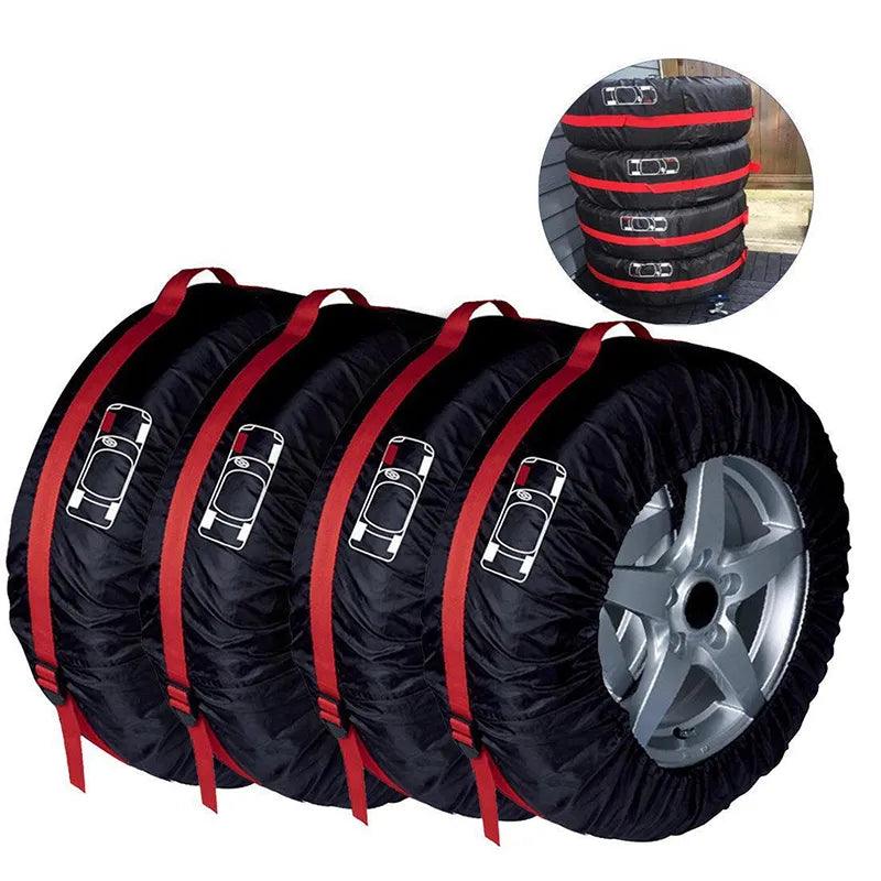 Set of 4 covers for storing car wheels - One Beast Garage